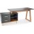 Sergio skrivebord 134-210 x 60-90 cm - Antrasitt/wotan eik