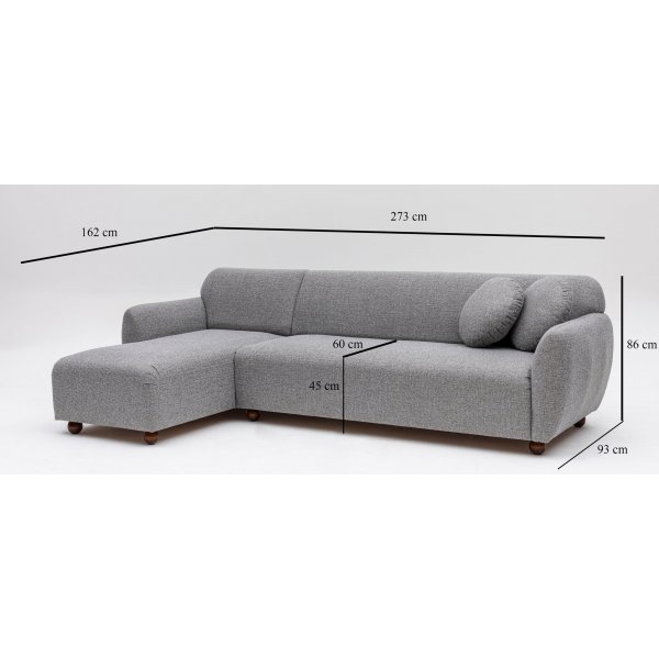 Eddy divansofa - Lys grå Eddy divansofa - Lys grå