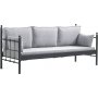 Lala 3-seters utesofa - Svart/ryk + Flekkfjerner for mbler
