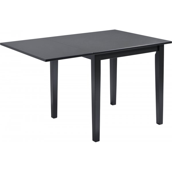 Malm spisebord 80-120 x 80 cm - Sort lakkert