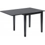 Malm spisebord 80-120 x 80 cm - Sort lakkert