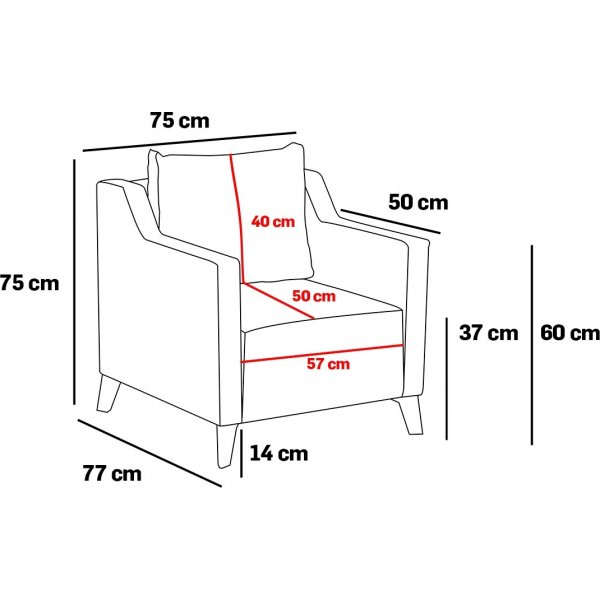 Doga lenestol - Antrasitt Doga lenestol - Antrasitt