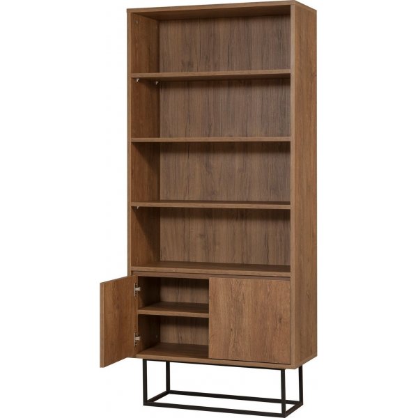 Reale bokhylle - Valnøtt/svart Reale bokhylle - Valnøtt/svart