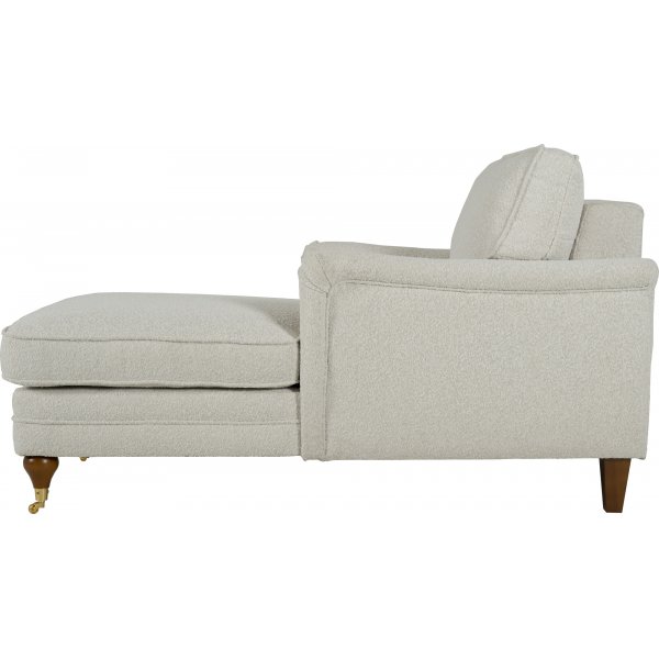 Divan lenestol hvit boucl - Howard