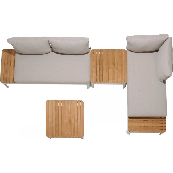 Portals salonggruppe 2 - Hvit/teak