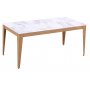 Quick spisebord 180 cm - Marmorimitasjon/eikefolie