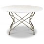 Terrazzo rundt sofabord  80 cm - Bianco Terrazzo & underdel Star messing