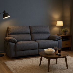 2-seters lenestolsofa ekstra bred i grått - 197 cm 2-seters lenestolsofa ekstra bred i grått - 197 cm