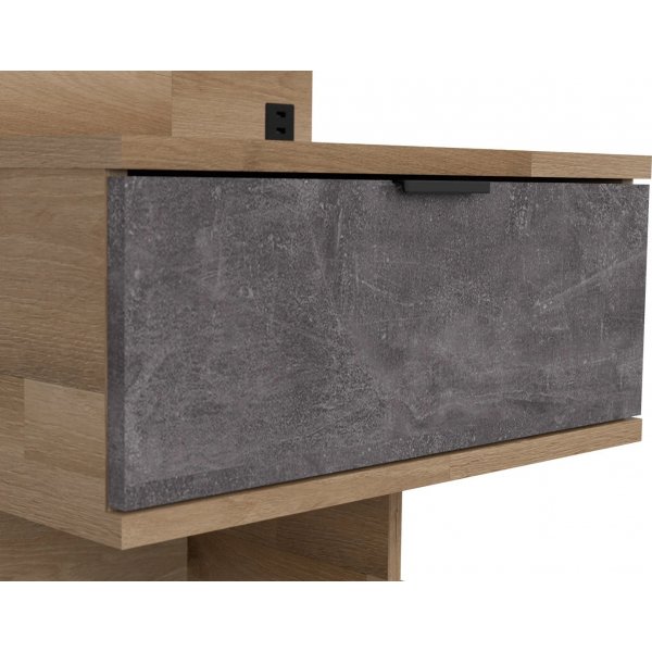 Arica nattbord venstre - Eik/grå Arica nattbord venstre - Eik/grå