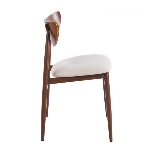 Spisegruppe Crossby bord �120cm i valn�tt med 4 Ludvig spisestoler i valn�tt