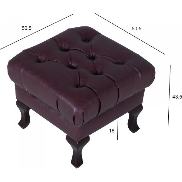 Vivaldino fotskammel - Okseblod Vivaldino fotskammel - Okseblod