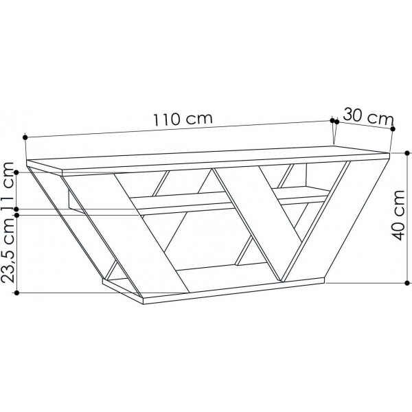Pipralla mediebenk - Lys mokka