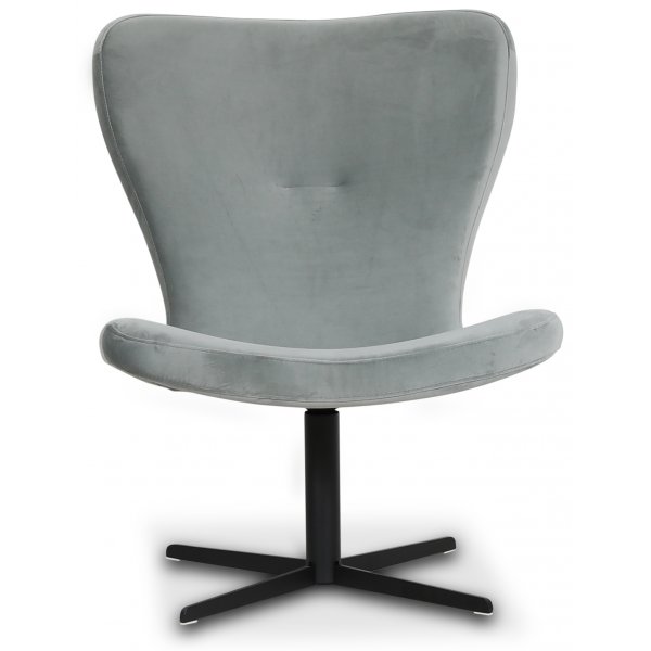 Spekeröd designer lenestol - Lysegrå (Fløyel) / Svart Spekeröd designer lenestol - Lysegrå (Fløyel) / Svart