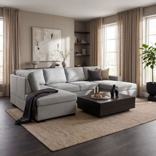 Sofa 309 cm lys gr� - Solna