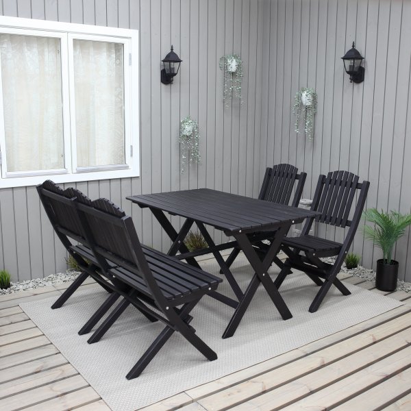 Knohult spisebord 125 cm - Sort Knohult spisebord 125 cm - Sort