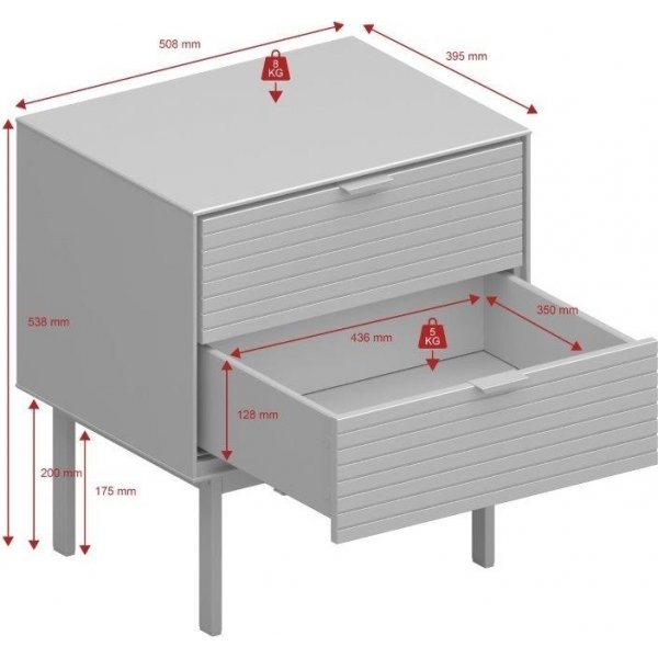 Soma nattbord - Sort/espresso Soma nattbord - Sort/espresso
