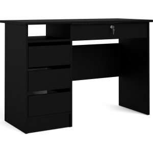 Function Plus skrivebord med 3 skuffer 109,3 x 48,5 cm - Sort