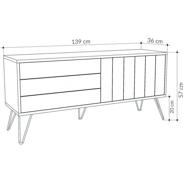 Picadilly mediebenk - Sennepsgul/antrasitt Picadilly mediebenk - Sennepsgul/antrasitt