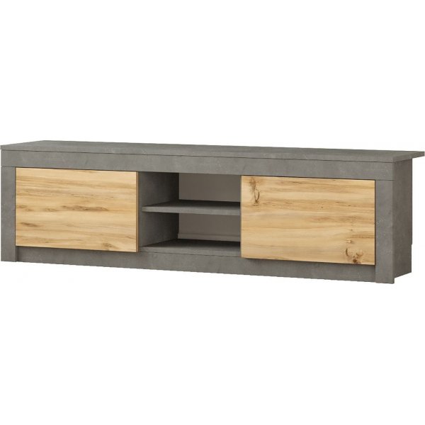 Luvio mediebenk 12 - Eik/sølv Luvio mediebenk 12 - Eik/sølv