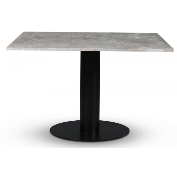 Empire spisebord - Slv Diana marmor 120x120 cm / Svart metallfot