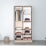 Newra garderobeskap - Furu/beige