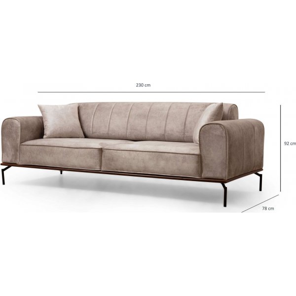 Siesta 3-seters sofa - Krem Siesta 3-seters sofa - Krem