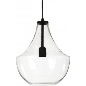 Hamilton taklampe - Klart glass/sort - 30 cm