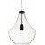 Hamilton taklampe - Klart glass/sort - 30 cm