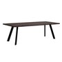 Fion spisebord 240 x 100 - Mrkebrun/svart