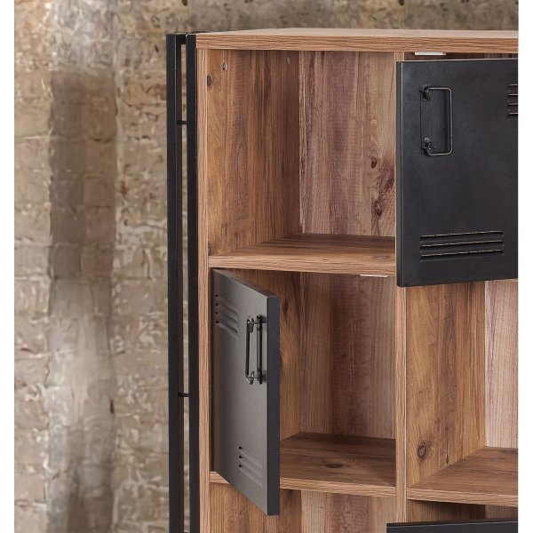 Cosmo Penta bokhylle - Furu/svart Cosmo Penta bokhylle - Furu/svart