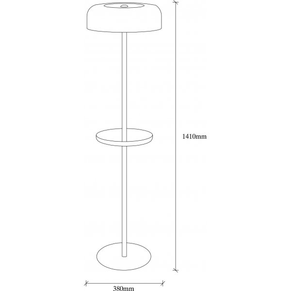 Like gulvlampe 5 - Svart/gull Like gulvlampe 5 - Svart/gull
