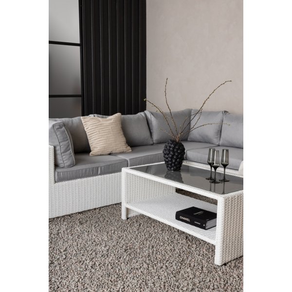 Amazon hjørnesofagruppe - Hvit/grå Amazon hjørnesofagruppe - Hvit/grå