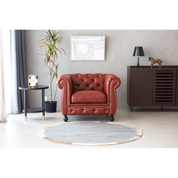 Chesterfield lenestol i brun PU - Charles Chesterfield lenestol i brun PU - Charles