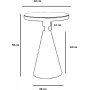 Kalk sidebord 42 cm - Sort