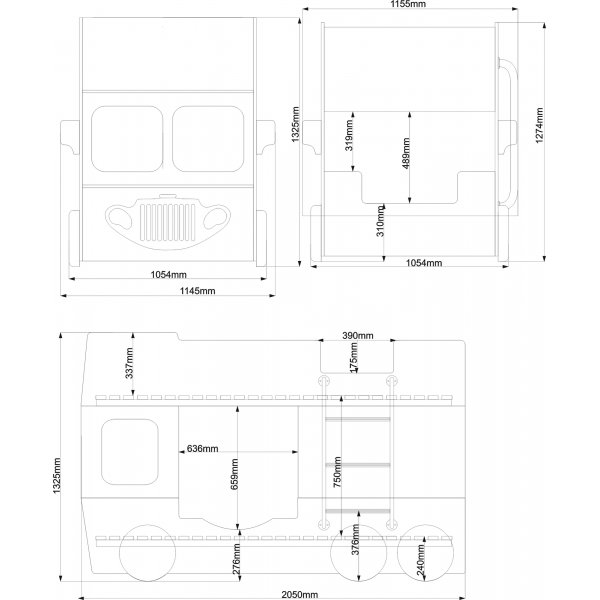 Buss Folke flatseng - Valgfri farge!
