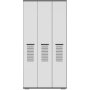 Asimo garderobeskap 90 x 45 x 183 cm - Antrasitt/hvit