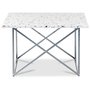 Terrazzo sofabord 75 x 75cm - Cosmos Terrazzo & understell cross krom