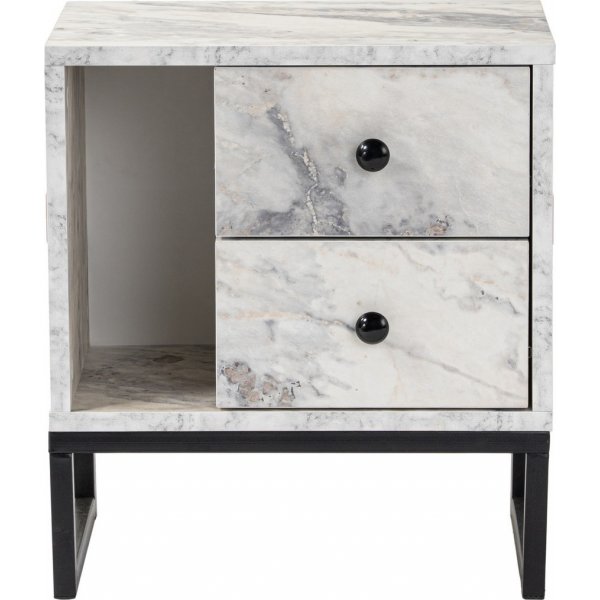 Glimmer nattbord - Freesia marmor/sort Glimmer nattbord - Freesia marmor/sort