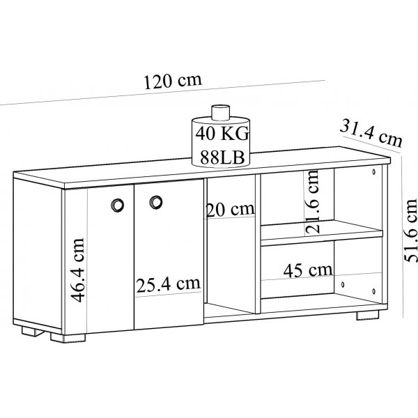 Sarandon Skoskap - Hvit Sarandon Skoskap - Hvit