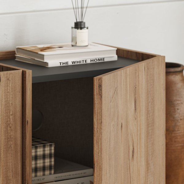 TV-stativ Lorensa 180 cm - Atlantisk furu/Antrasitt