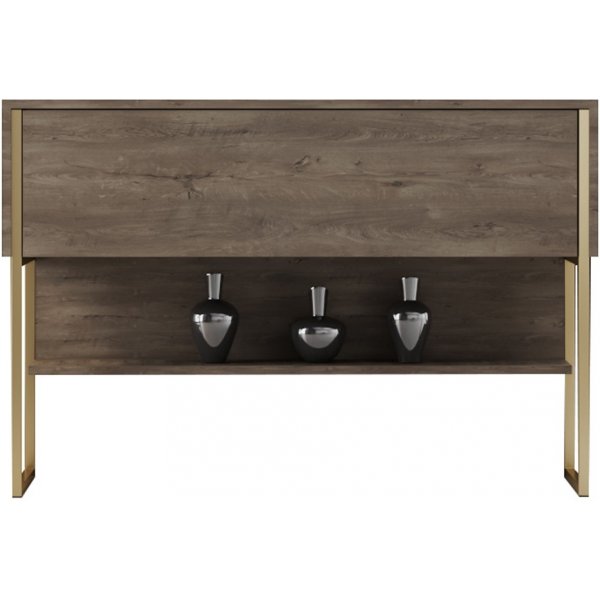 Lux avlastningsbord 120 x 30 cm - Valnøtt/gull Lux avlastningsbord 120 x 30 cm - Valnøtt/gull