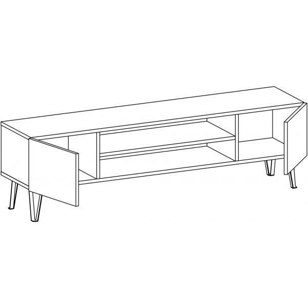 Bloom mediebenk - Eik/antrasitt Bloom mediebenk - Eik/antrasitt