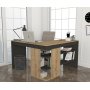 Stylo hjrne skrivebord 120/120x45 cm - Safir/antrasitt