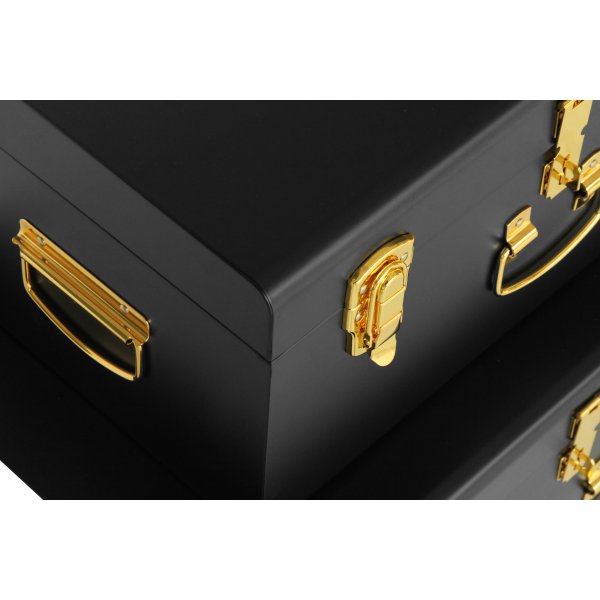 Matteus koffert X 2 (mørkegrå | messing) Matteus koffert X 2 (mørkegrå | messing)