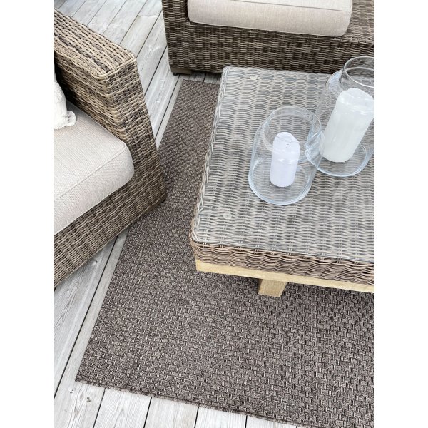 Pampero flatvevd teppe Taupe Pampero flatvevd teppe Taupe