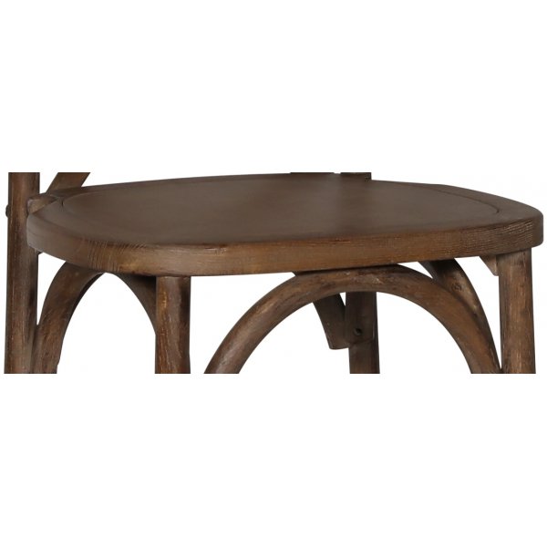 Paris vintage stol med kryss - Vintage brun + Mbelftter