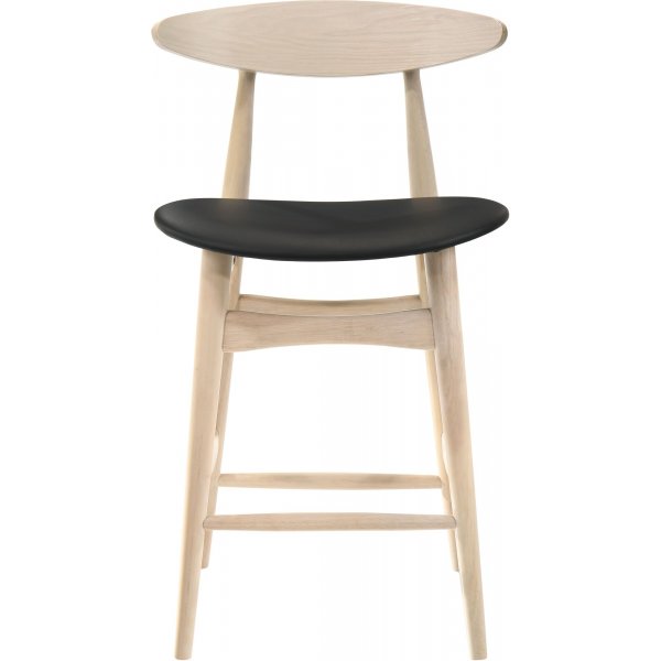 Florence barstol - Whitewash/Sort PU