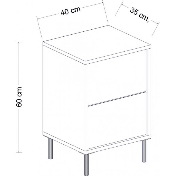 Emmi nattbord - Antrasitt