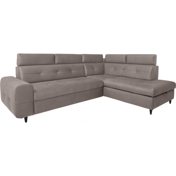 Matras hjørnesovesofa med åpen ende høyre - Grå Matras hjørnesovesofa med åpen ende høyre - Grå