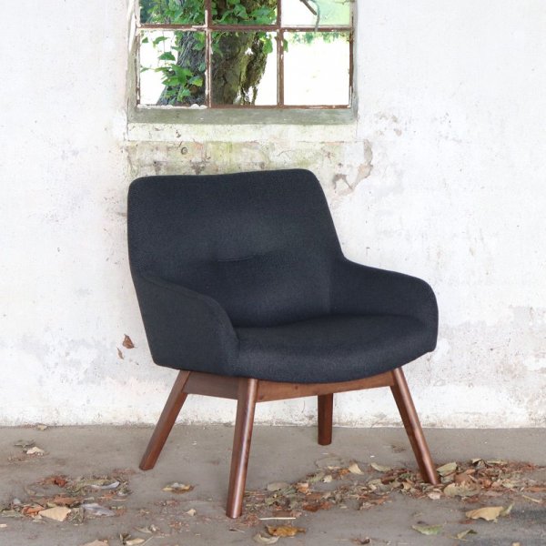 London lenestol - Mørkegrå/Valnøtt London lenestol - Mørkegrå/Valnøtt